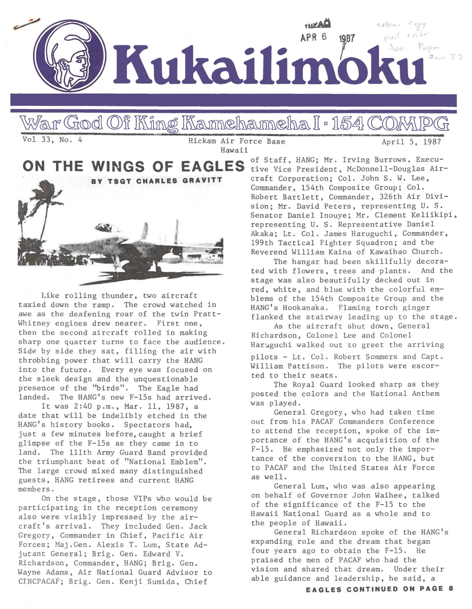 1987 April Kūkāʻilimoku