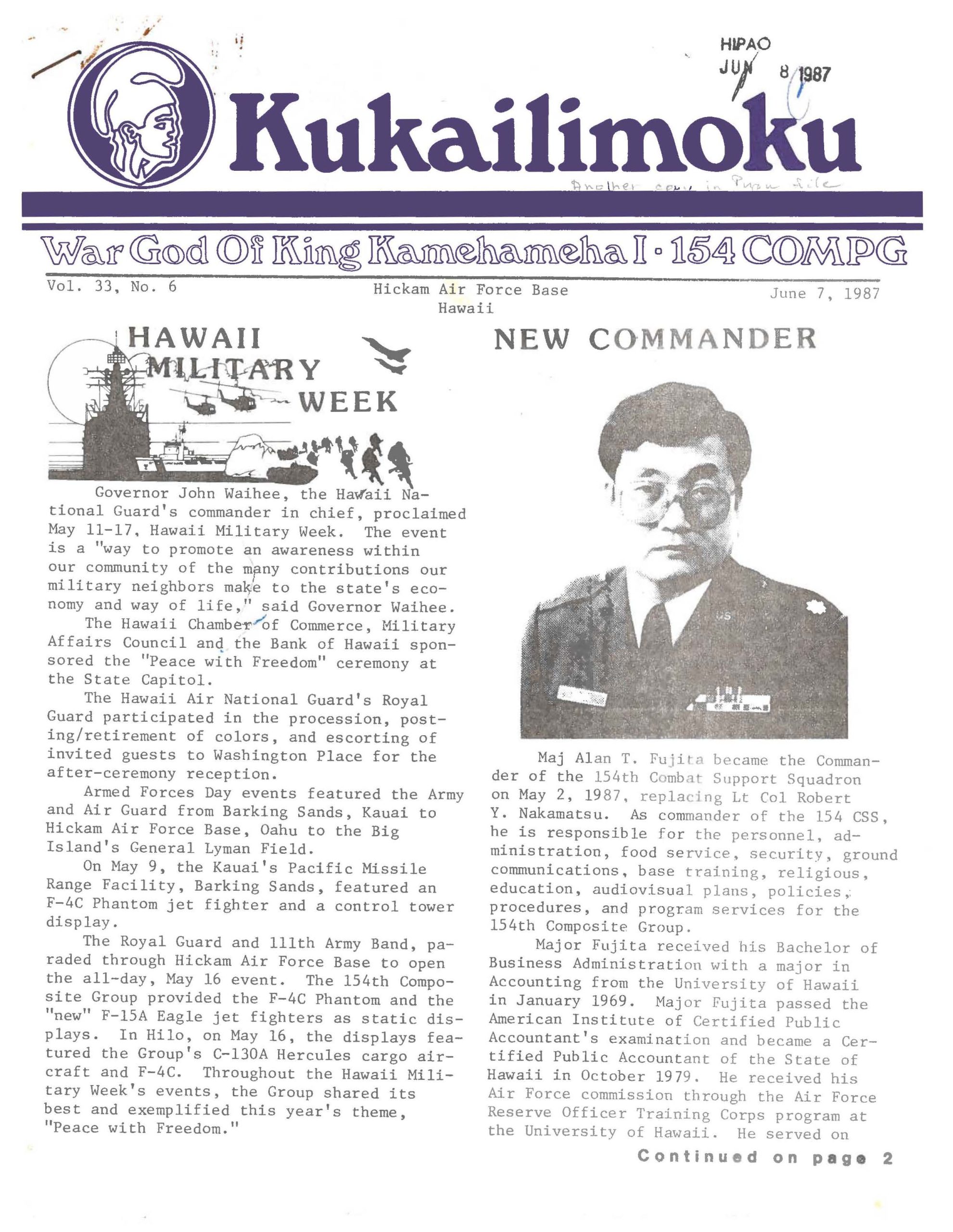 1987 June Kūkāʻilimoku