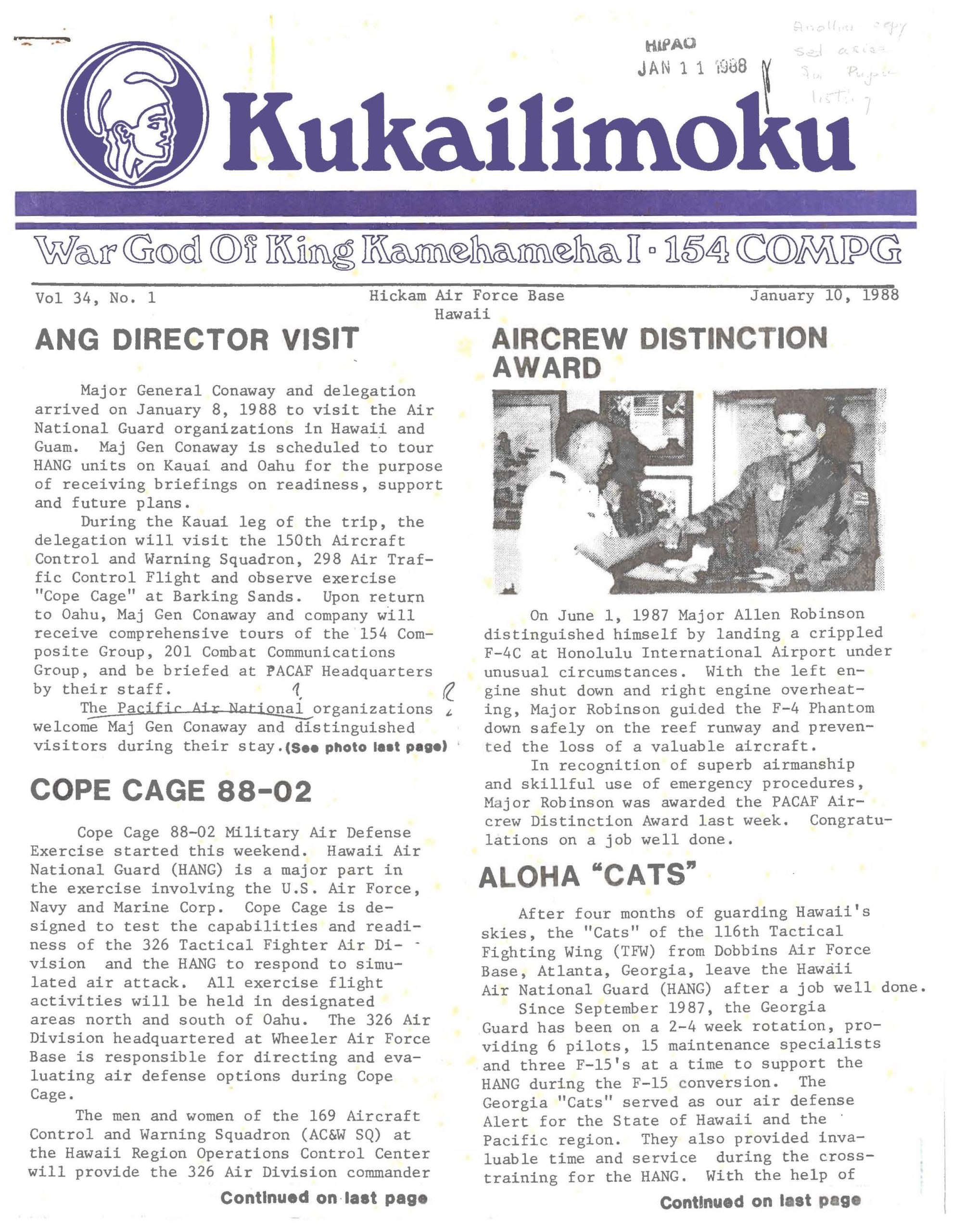 1988 January Kūkāʻilimoku