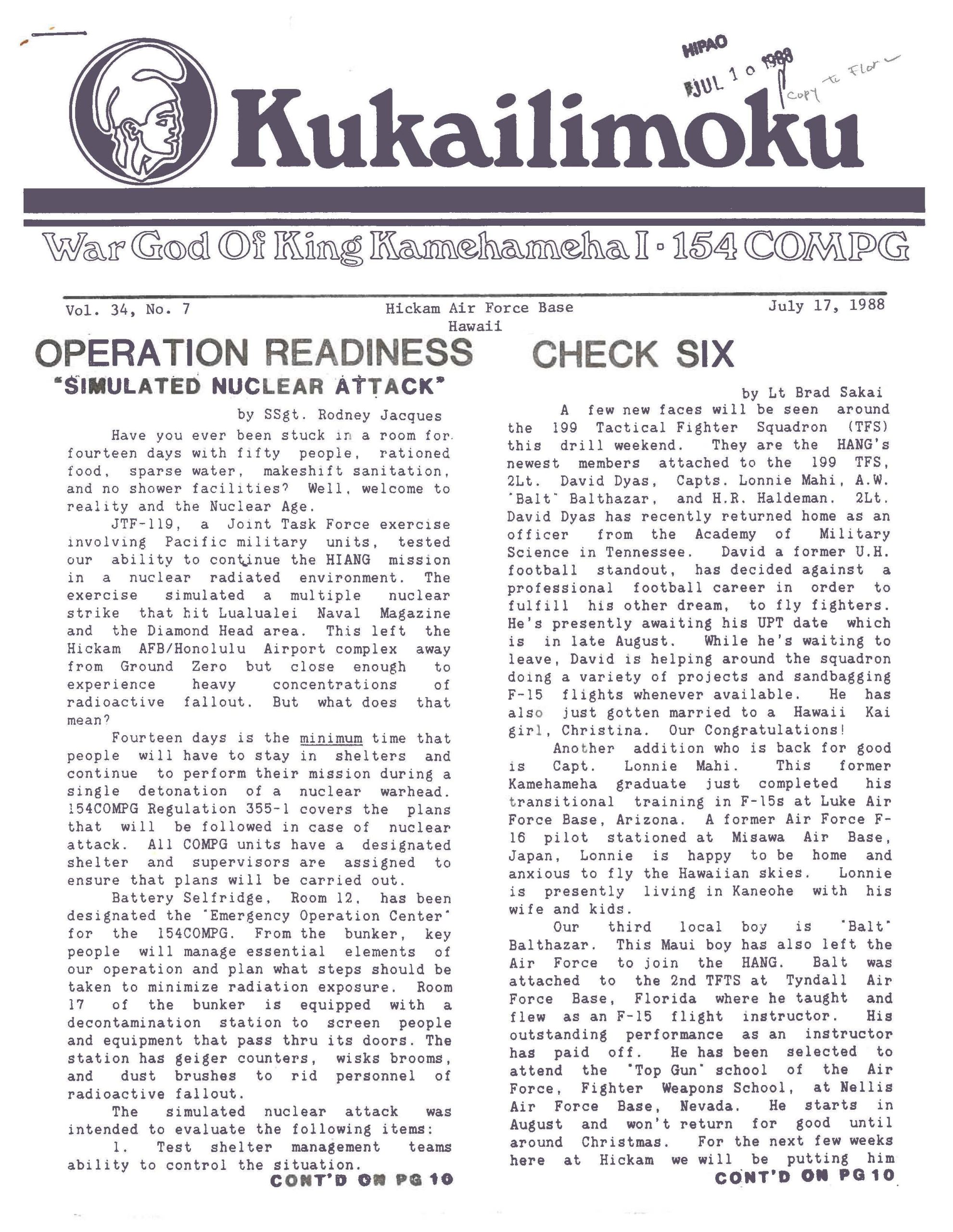 1988 July Kūkāʻilimoku