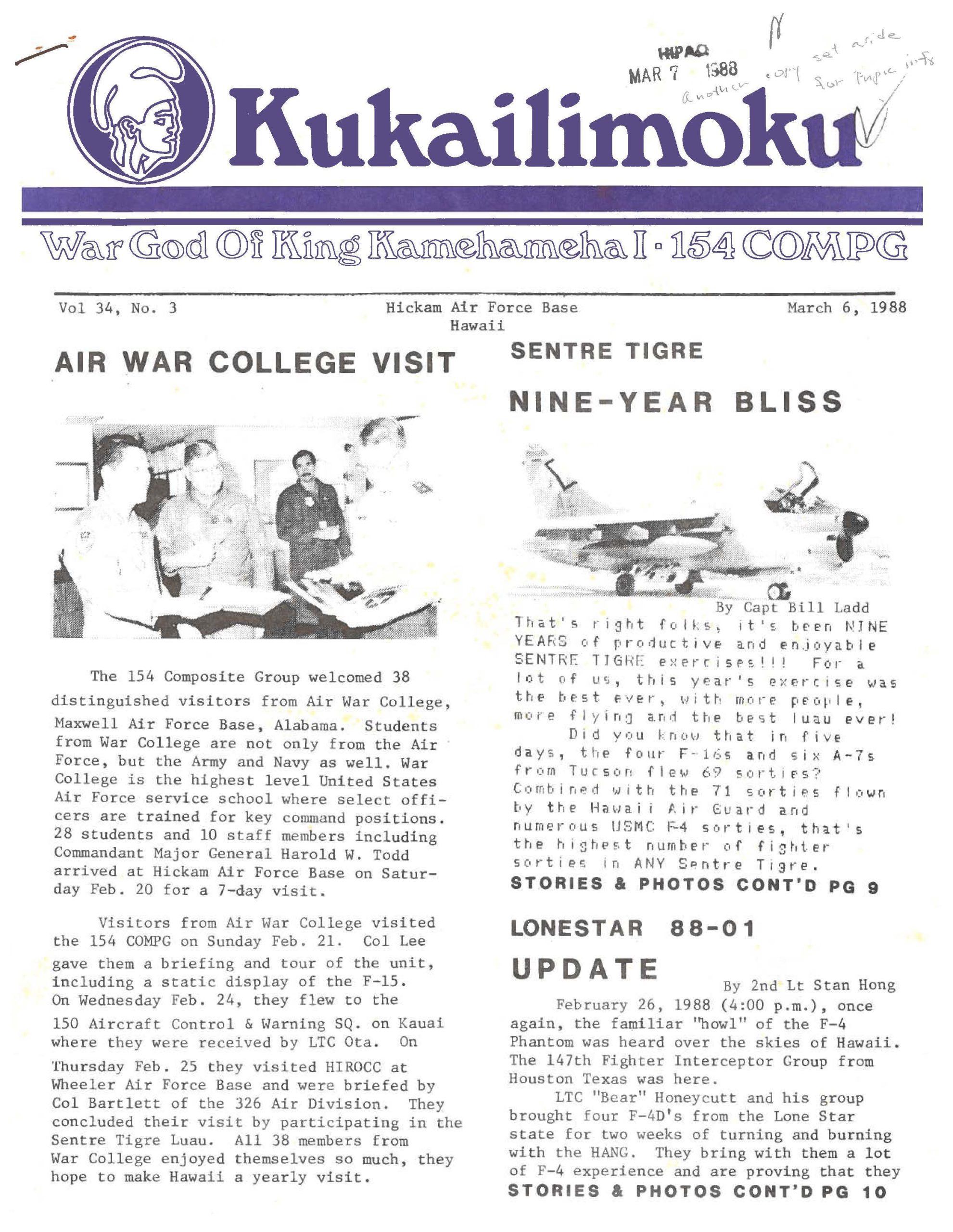 1988 March Kūkāʻilimoku