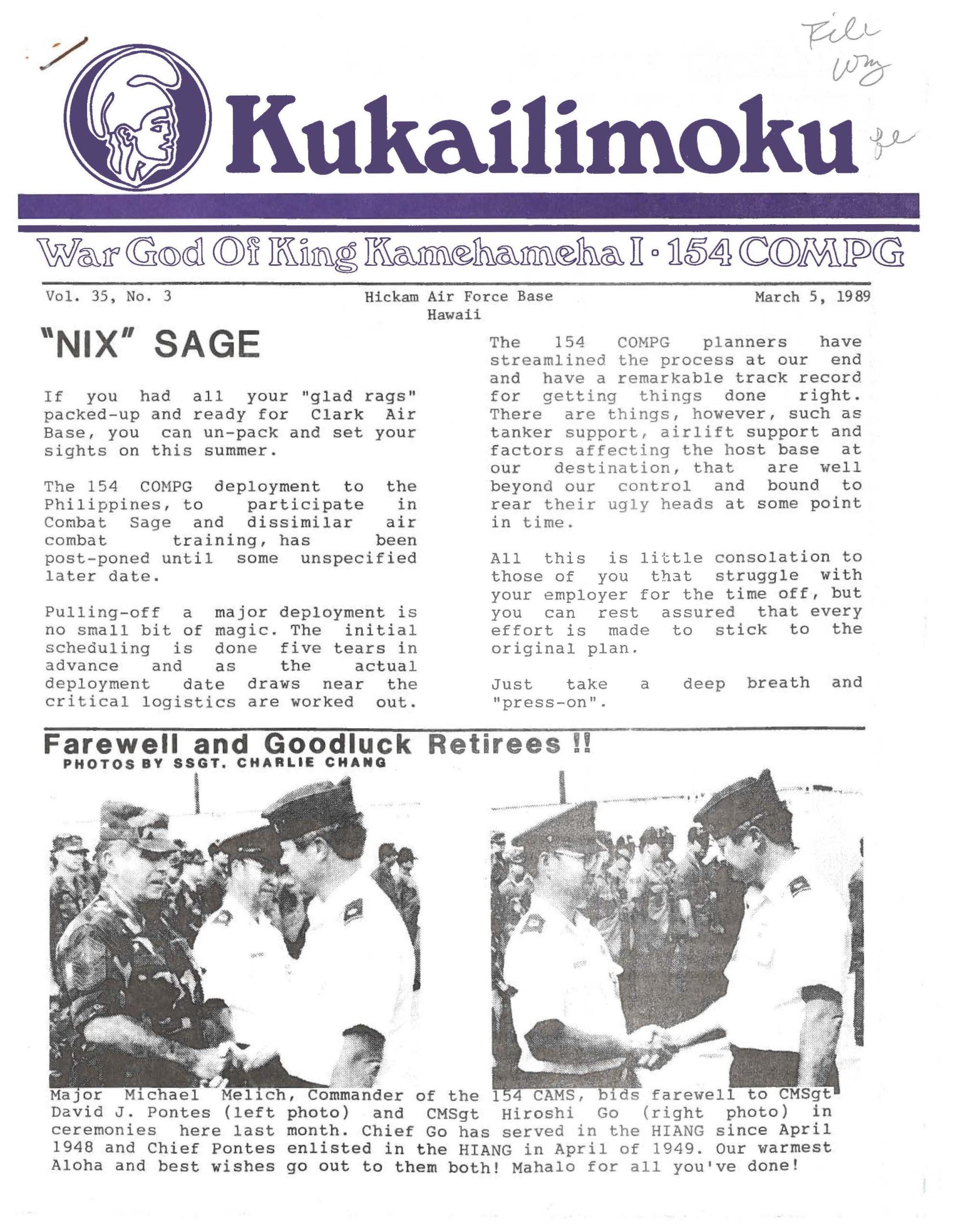 1989 March Kūkāʻilimoku