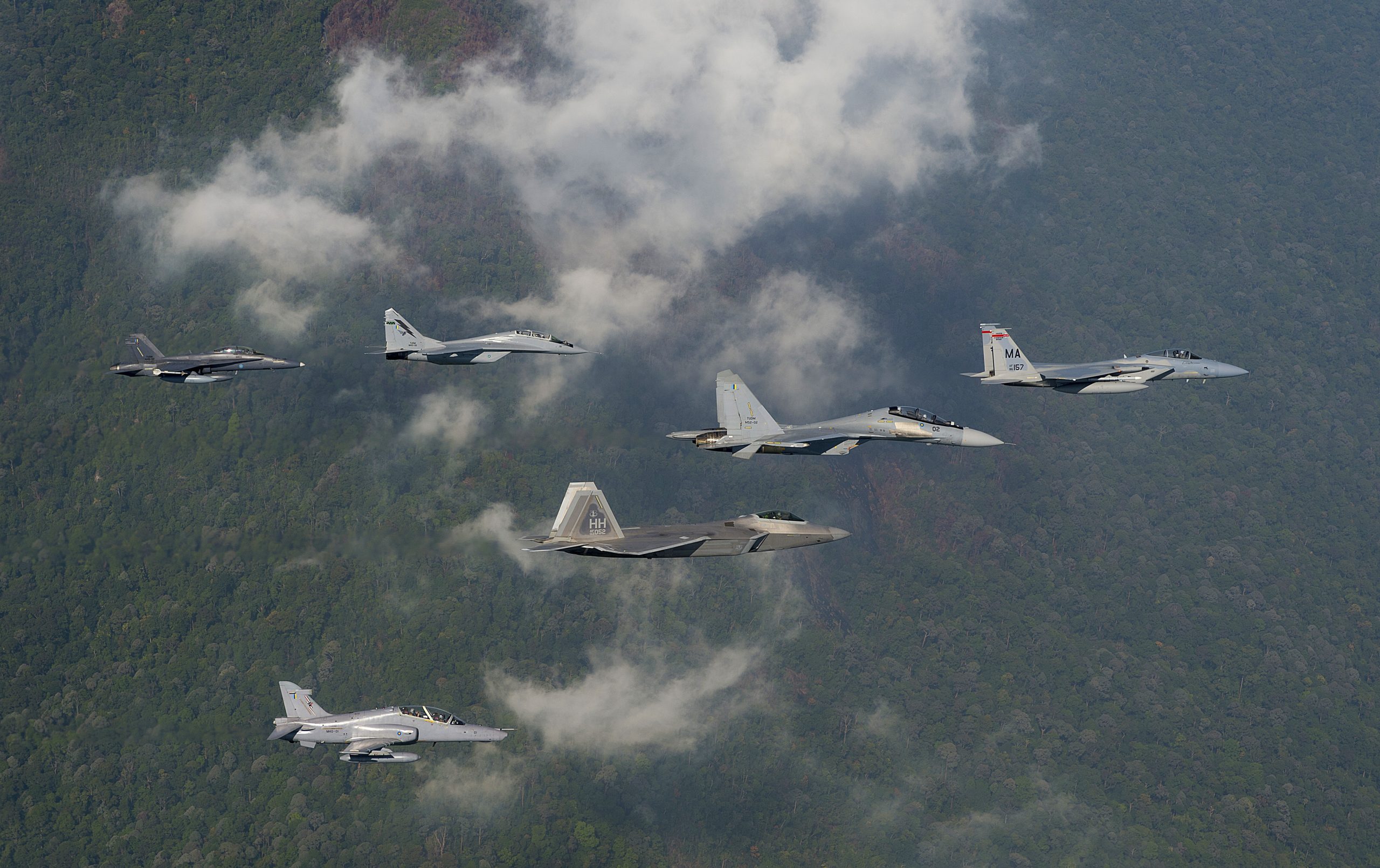 F-22s at Cope Taufan 14