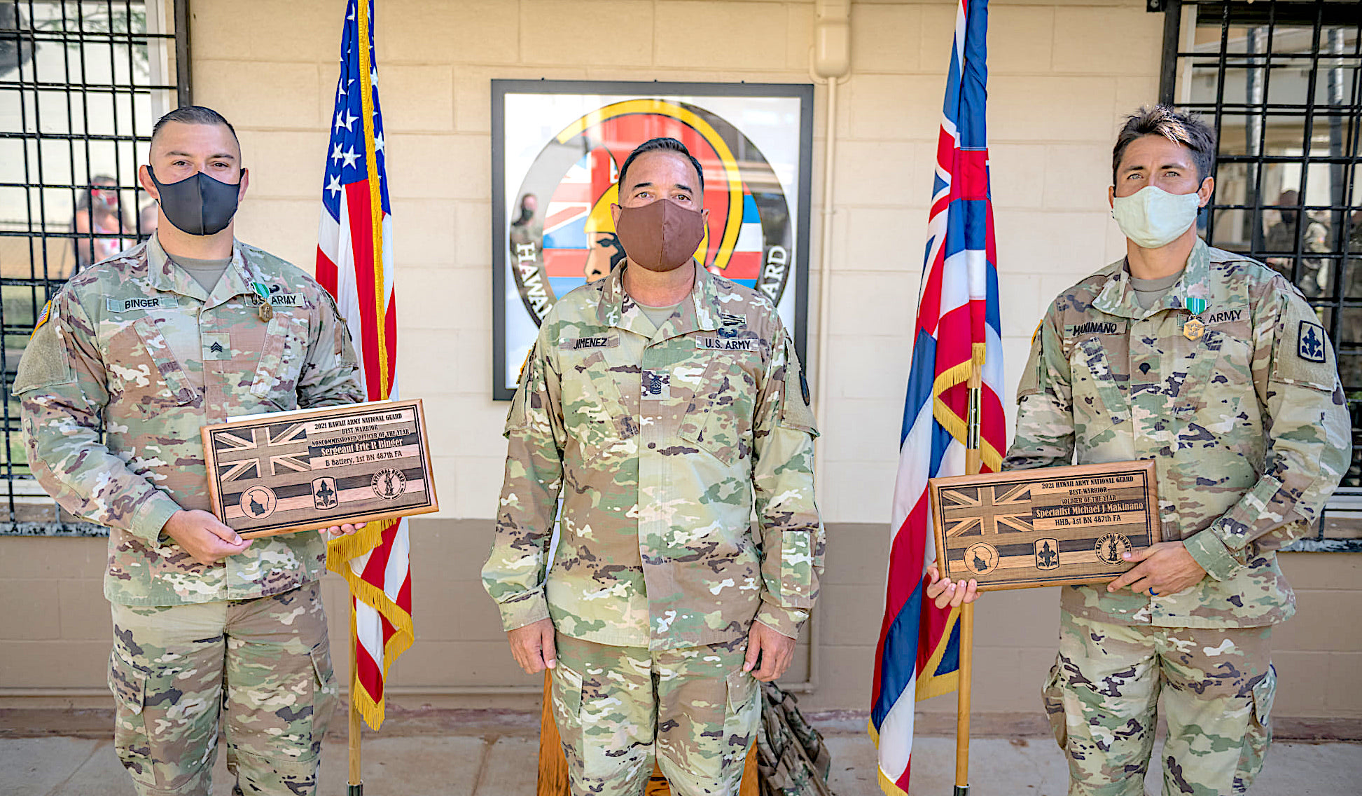 Sgt. Eric R. Binger & Spc. Michael J. Makinano win 2021 HIARNG Best Warrior Competition