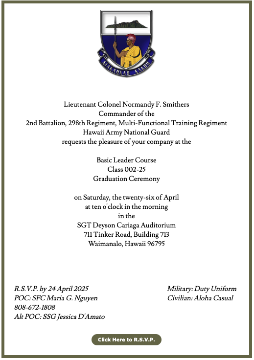2025 Basic Leader Course Class 002-25 Graduation Ceremony