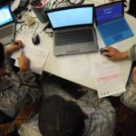Hawaii Air National Guard Airmen evaluate network vulnerabilities during the Po’oihe 2015 Cyber Security Exercise at the University of Hawaii Manoa Campus Center Ballroom on June 4, 2015. Po’oihe is part of the hurricane preparedness Exercise Vigilant Guard / Makani Pahili 2015 hosted by U.S. Northern Command, National Guard Bureau and the Hawaii Emergency Management Agency. (U.S. Air National Guard photo by Airman 1st Class Robert Cabuco)