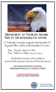 VA Honolulu Regional Office, Benefits Visit to the Honolulu Vet Center