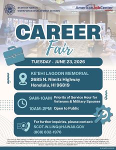 Hiring Event: Priority to Veterans and Military Spouses