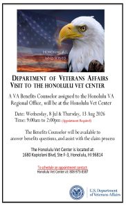 Honolulu Regional Office, Benefits Visit to the Honolulu Vet Center