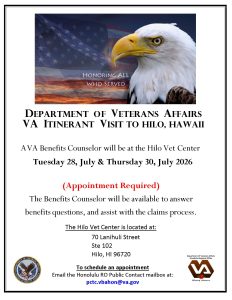 VBA Benefits Visit to Hilo, 28 & 30 July 2026