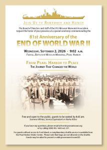 81st Anniversary Commemoration of the End of World War II