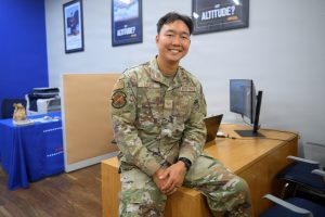 U.S. Air Force Senior Airman Ryan Sasaki, 201st Intelligence Squadron, cryptologic analyst and reporter, poses for a photo after being recently recognized as one of Hawaii Air National Guard’s 2026 Outstanding Airman of the 1st Quarter Award recipients in Kapolei, Hawaii, August 5, 2026. Sasaki was granted this award for developing a set of task management tools to automate daily intelligence workflows, streamlining the process saving approximately 800 hours annually on routine operational tasks. (U.S. Air National Guard photo by Airman 1st Class Lydia Tristan)