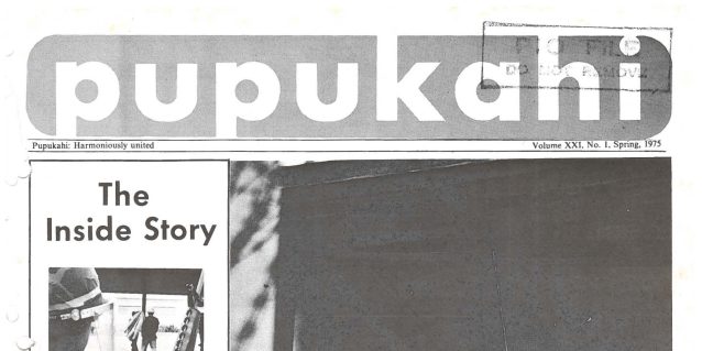 1975.Jan-Mar Spring Pupukahi Vol.XXI No.1 Cover