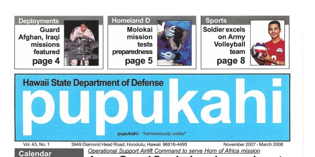 2007-2008.Nov-Mar Pupukahi Vol.43 No.1 Cover