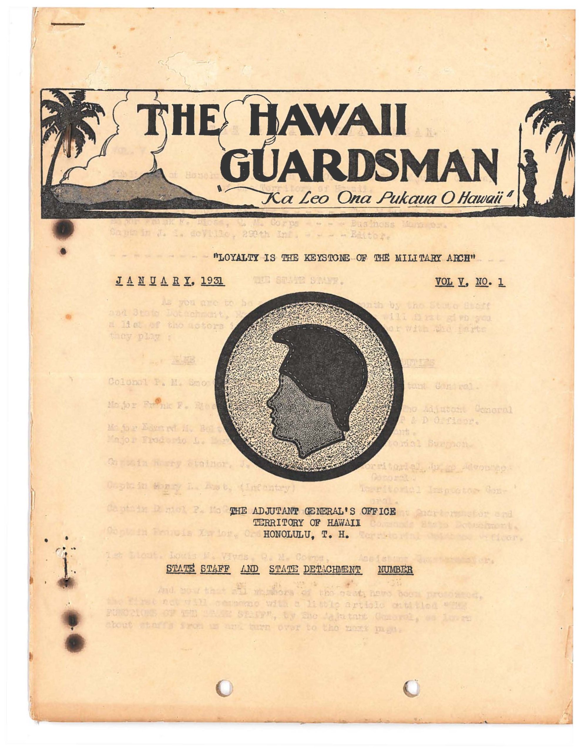 1931 January The Hawaii Guardsman