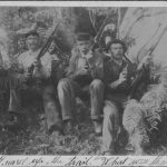 National guardsmen in hunt for "lepers," Kalalau Valley, Kauai. Description - Kaluaikoolau. a.k.a. Koolau the Leper