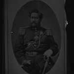 WM. L. MOEHONUA 5 x7. In military uniform. Commanding Officer in the King's Guard at the Royal Barracks. Major of the forces Feb. 6, 1873