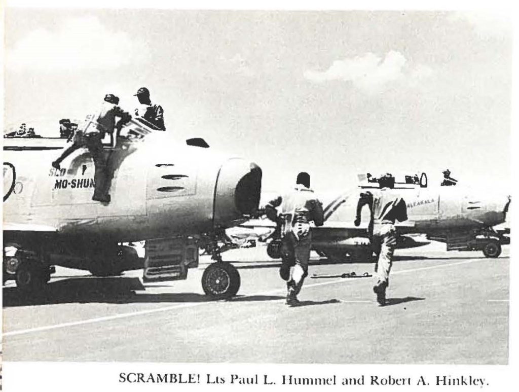 SCRAMBLE! Lts Paul L. Hummel and Robert A. Hinkley.