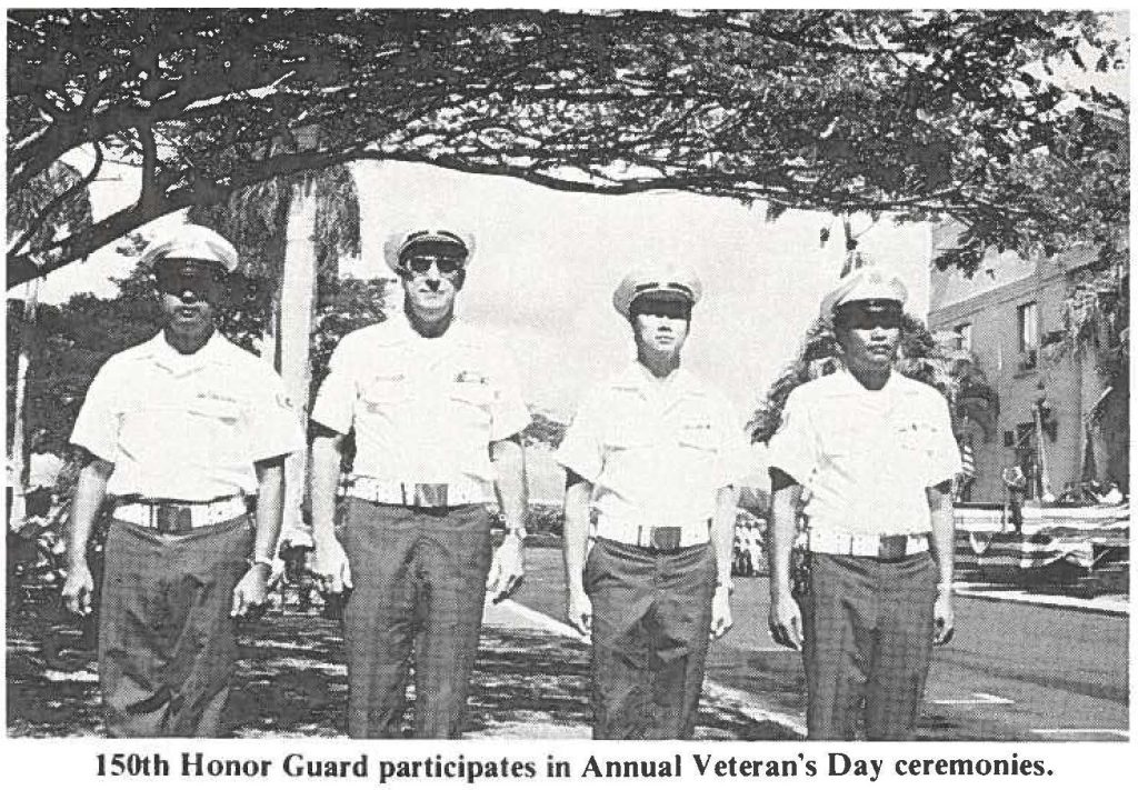 150th Honor Guard participates in Annual Veteran's Day ceremonies.