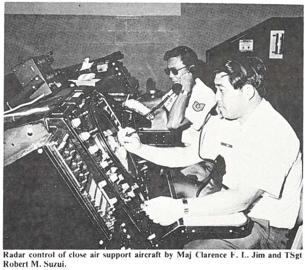 Radar control of close air support aircraft by Maj Clarence F. L Jim and TSgt Robert M. Sumi.