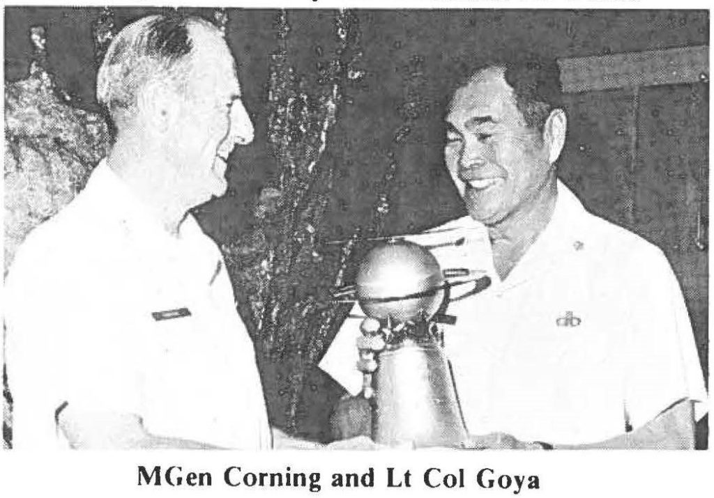 MGen Corning and Lt Col Goya