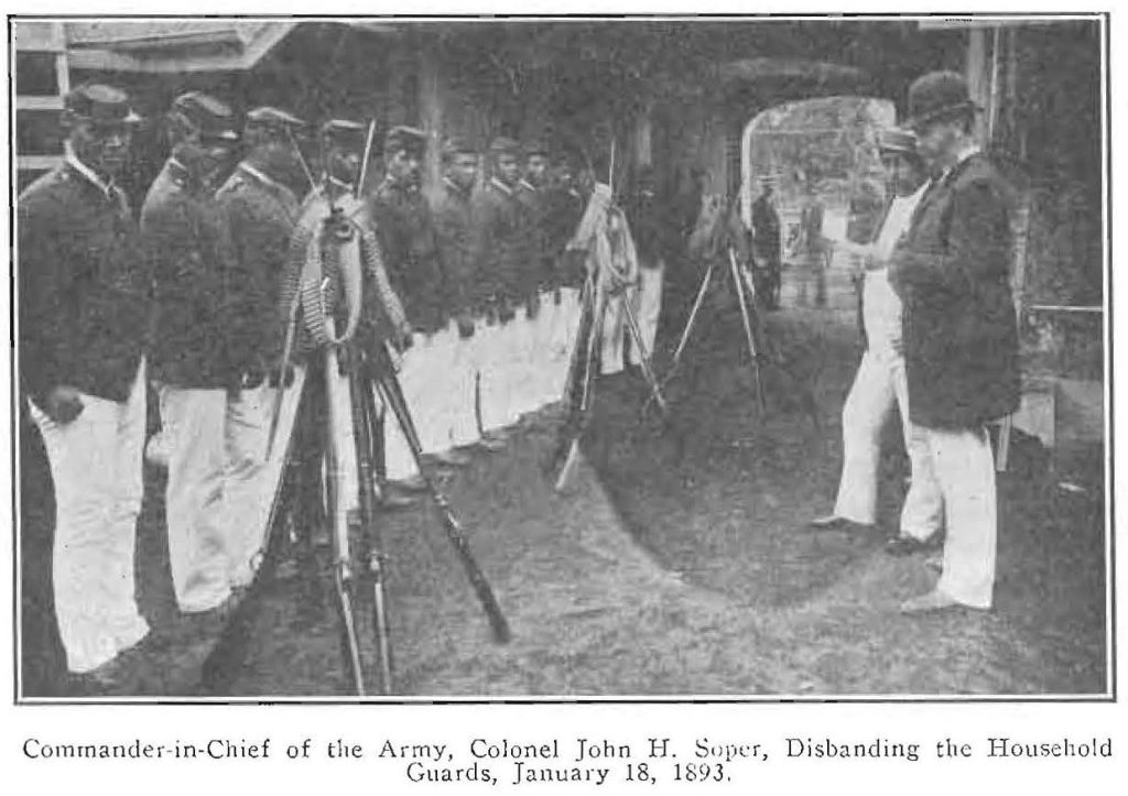 Commander-in-Chief of the Army, Colonel John H. Soper, Disbanding the Household Guards, January 18, 1893.