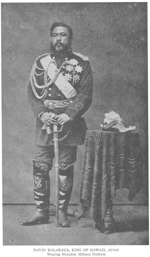 DAVID KALAKAUA, KING OF HAWAII, 1874-91 Wearing Hawaiian Military Uniform