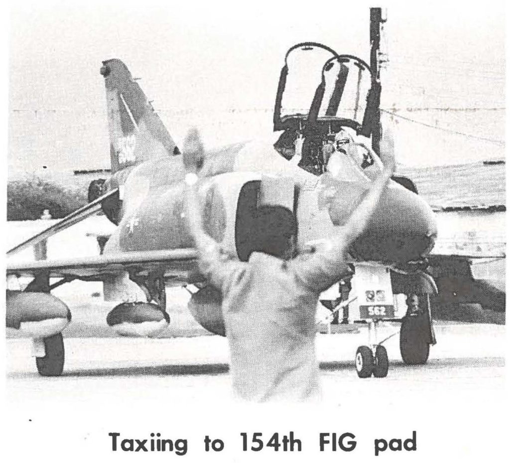 Taxiing to 154th FIG pad