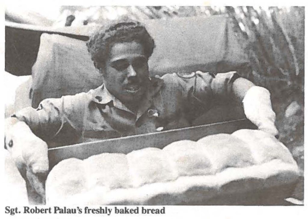 Sgt. Robert Palau's freshly baked bread