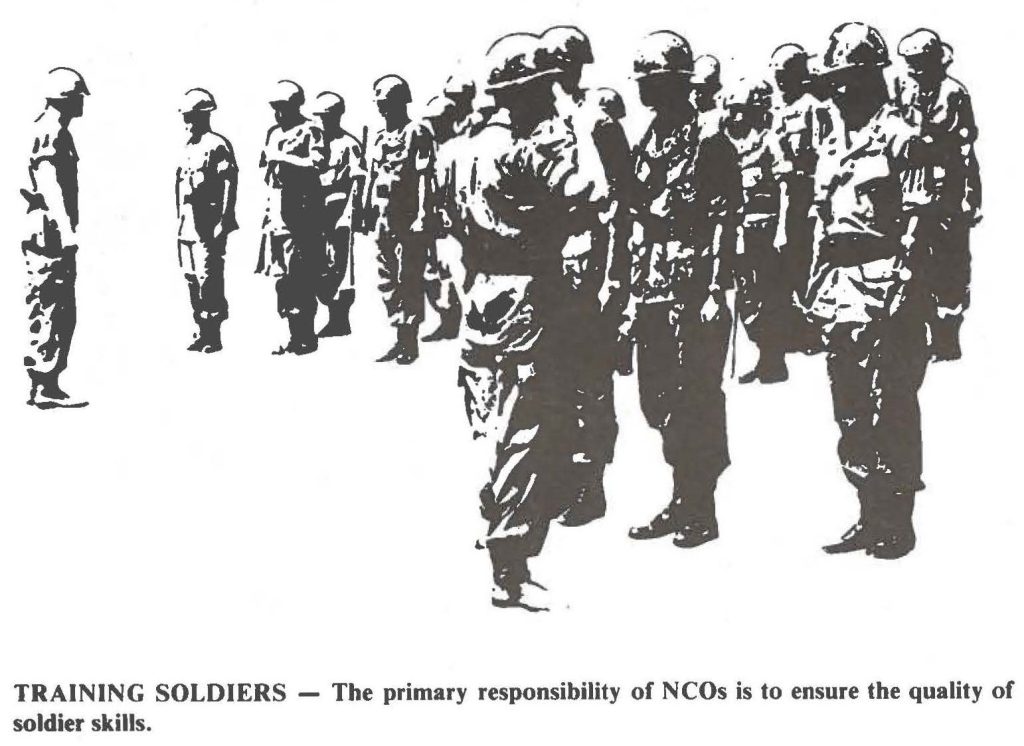 TRAINING SOLDIERS - The primary responsibility of NCOs is to ensure the quality of soldier skills.