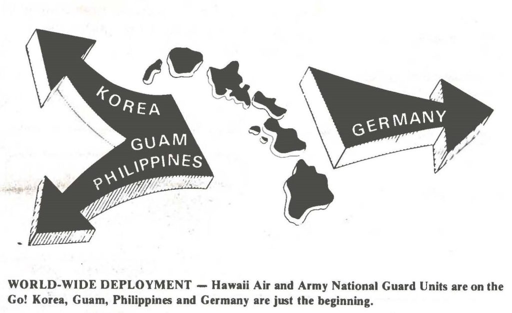 WORLD-WIDE DEPLOYMENT - Hawaii Air and Army National Guard Units are on the Go! Korea, Guam, Philippines and Germany are just the beginning.