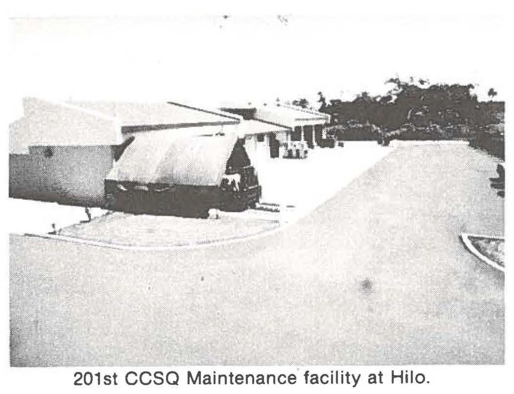 201st CCSQ Maintenance facility at Hilo.