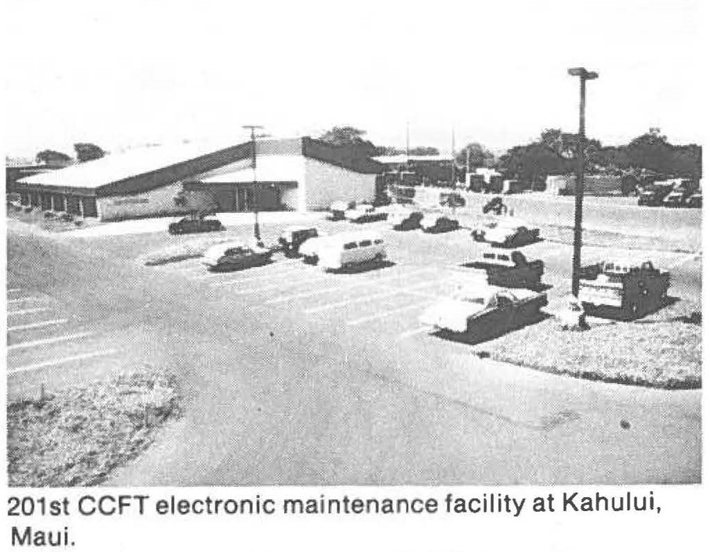 201st CCFT electronic maintenance facility at Kahului, Maui.