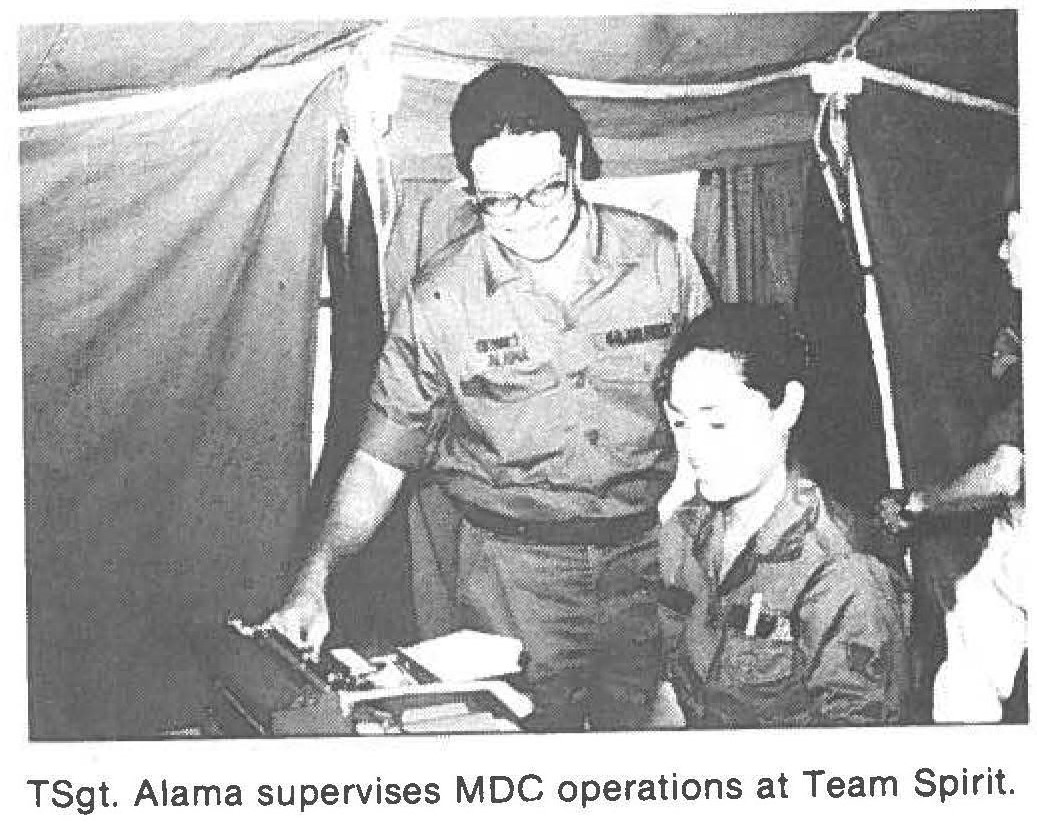 TSgt. Alama supervises MDC operations at Team Spirit.