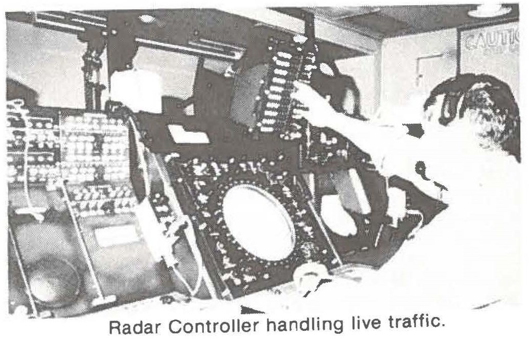 Radar Controller handling live traffic.