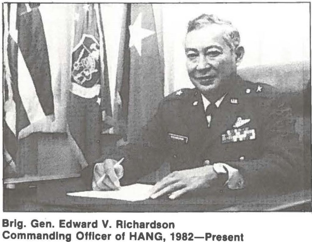 Brig. Gen. Edward V. Richardson Commanding Officer of HANG, 1982-Present