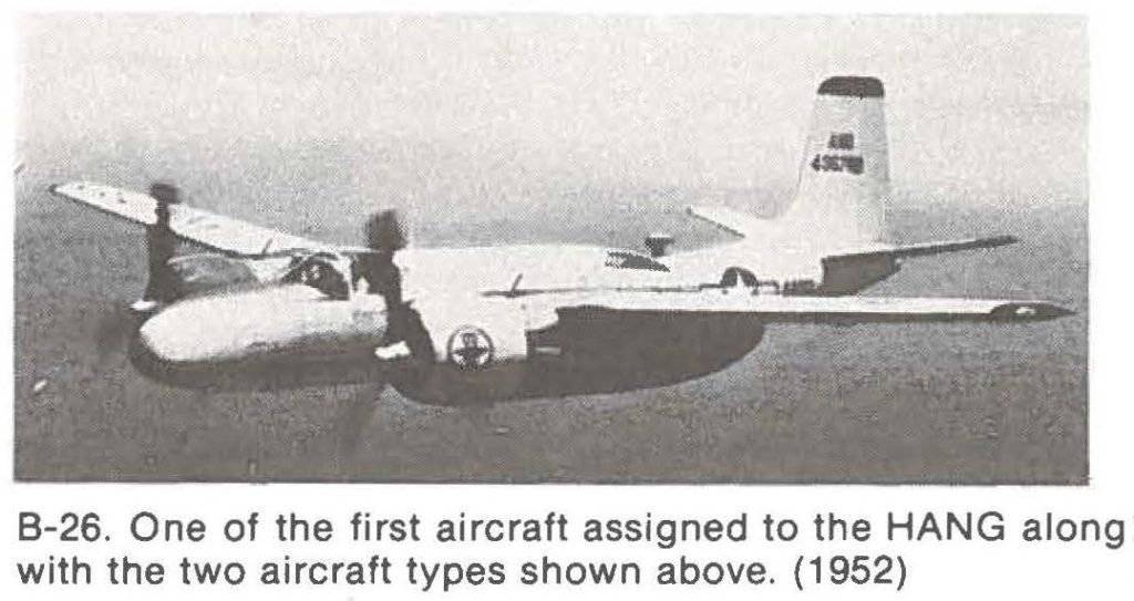 B-26. One of the first aircraft assigned to the HANG along with the two aircraft types shown above. (1952)