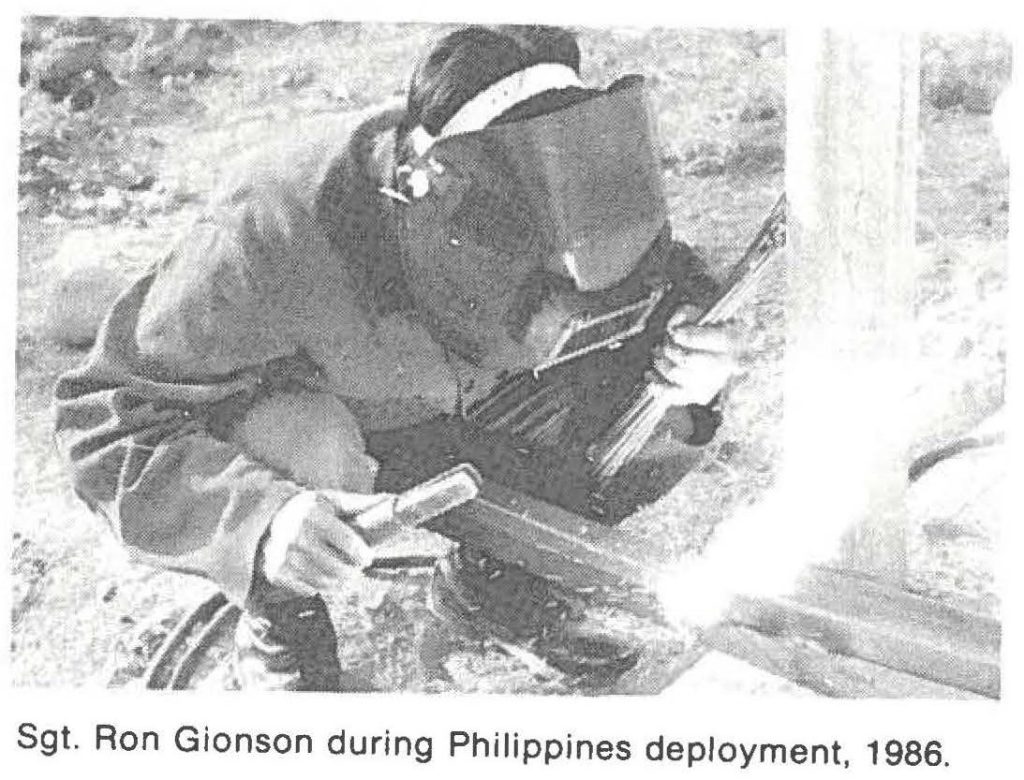 Sgt. Ron Gionson during Philippines deployment, 1986.