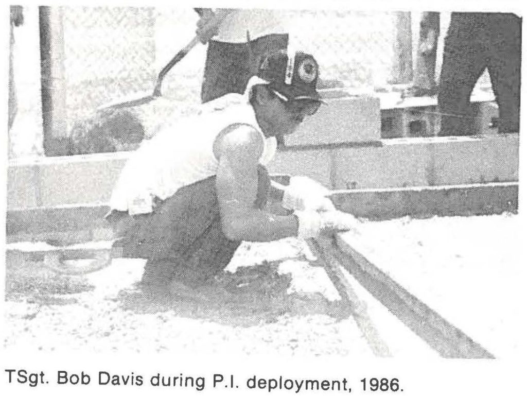 TSgt. Bob Davis during P.I. deployment, 1986.