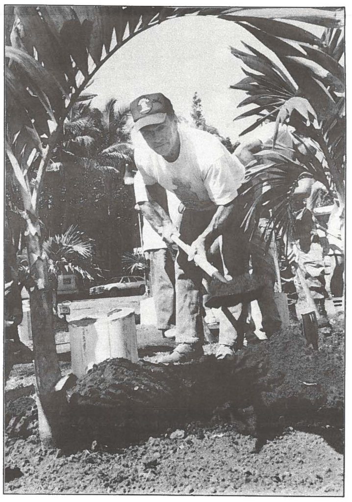 Vietnam vet, Joel K. Lindsey, came all the way from Kona, Feb. 27,to help lay a plaque at the veterans memorial in Hilo for his brother, James, who was killed in Vietnam.