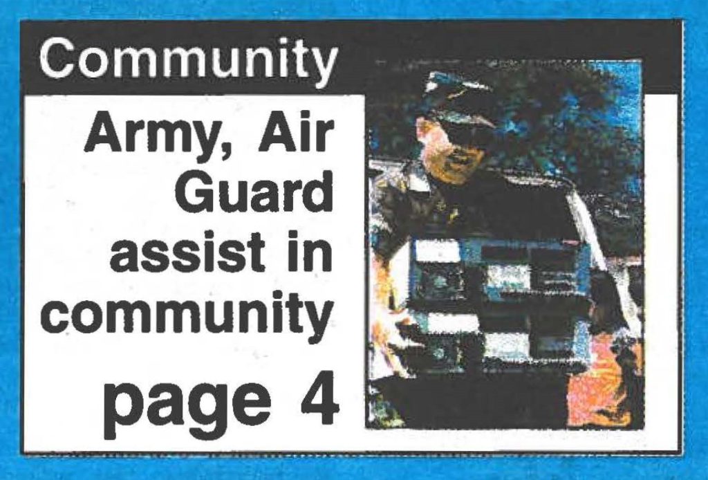 Army, Air Guard assist in community page 4