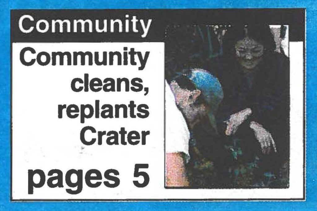 Community cleans, replants Crater pages 5