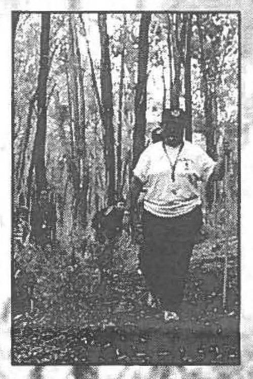 IN GOOD COMPANY - Hawaii Guard's first lady, JoJo Correa joins the other hikers through the Waianae hills.
