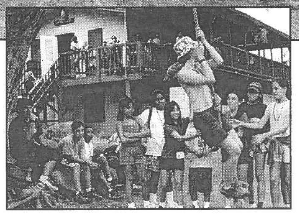 TEAM BUILDING Older campers are taught through the "Blind Trust Walk" and "Nitro Crossing" the importance of cooperation and communication in order to accomplish their assigned missions.