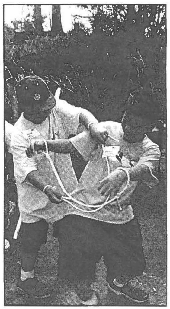 Micah Palakiko (154LG) and Chavis Nance-Yadao (154ACS) wonder if they are going to figure out the puzzle in this Team Challenge event.