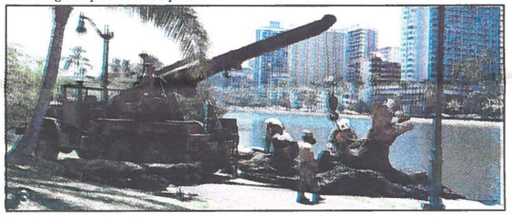 ACCOMPLISHING THE MISSION -- Master Sgt. Samuel J. Lono, Chief Warrant Officer Paul N. Kahunahana, Bastatas and Swafford remove chain from 5-ton wrecker's winch which pulled the Ala Wai log hazard on shore. Master Sgt. Stephen M. Lum photo