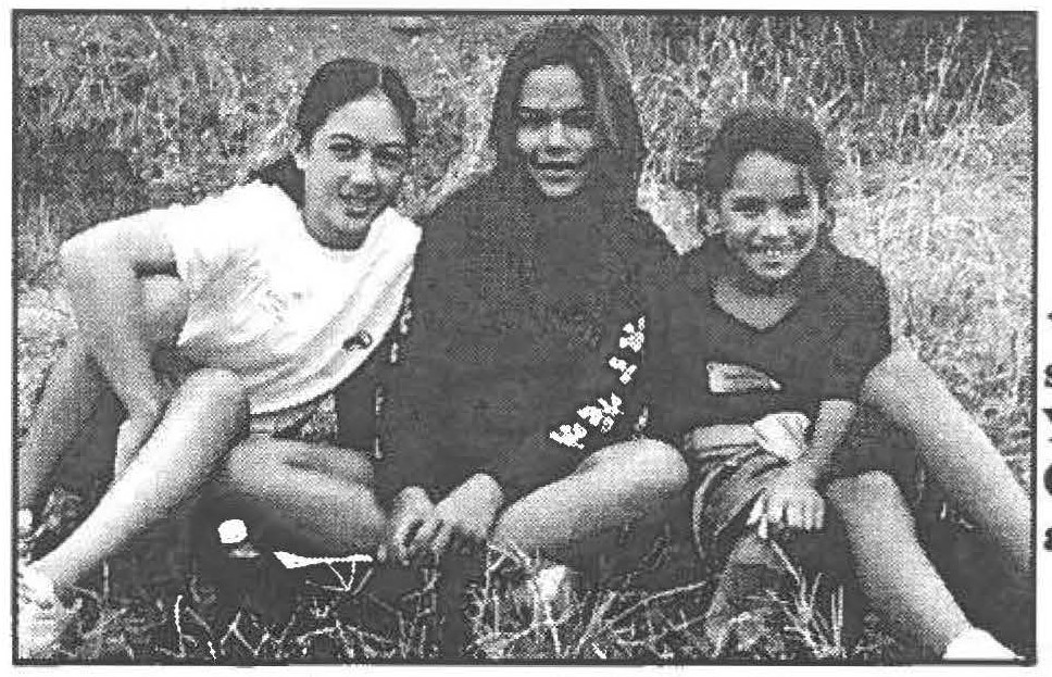 Developing friendships and sharing experiences is part of Youth Training, as Sasha Hose (291 CBCS), Charla Lesher (1-487FA) and Desiree Norbrey (154CF) learn.