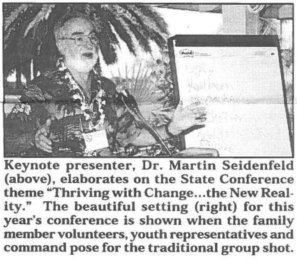 Keynote presenter, Dr. Martin Seidenfeld, elaborates on the State Conference theme "Thriving with Change ... the New Reality."