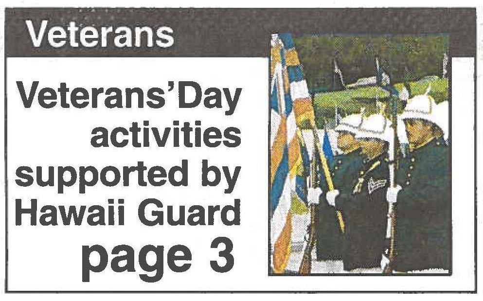 Veterans' Day activities supported by Hawaii Guard page 3