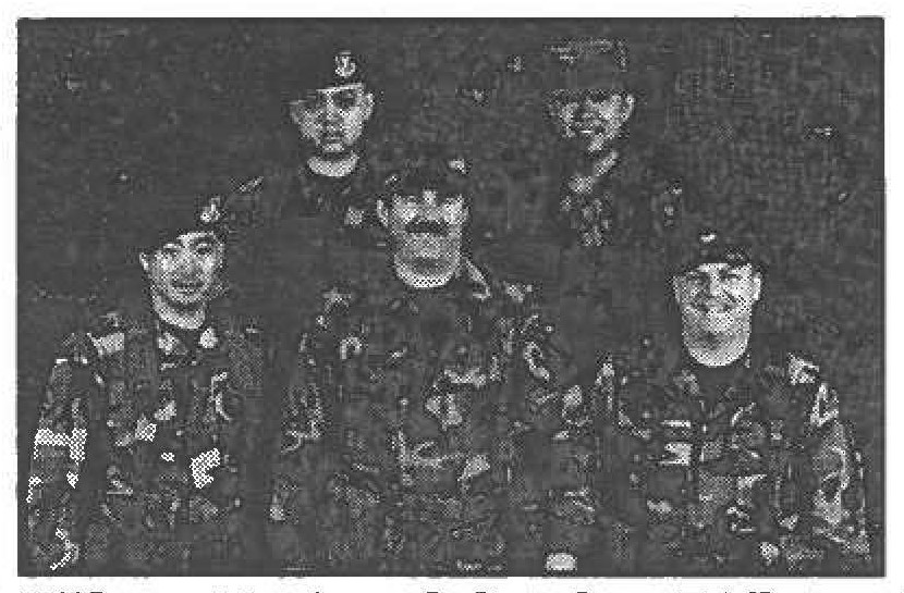 Wilson National Combat Rifle Matches team from the Hawaii Guard: (Front) Staff Sgt. Terrence Shibata, Maj. Pete Fata, Col. Stan Osserman, (back) Senior Airman Sam Gainey, and Staff Sgt. Michael Ibon.